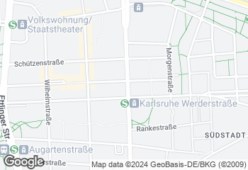 Karte mit Standort von * HATZ * der Bäcker * das Brot * die Leidenschaft * in der Rüppurrer Straße