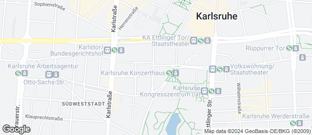 Karte mit Standort von Bäckerei Nussbaumer - Filiale Südweststadt