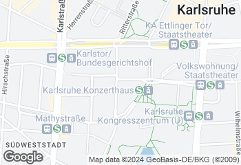 Karte mit Standort von Bäckerei Nussbaumer - Filiale Südweststadt