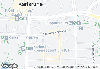 Karte mit Standort von Confiserie Gordani Lasch am Theater