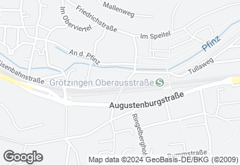 Karte mit Standort von Bäckerei Nussbaumer - Filiale Grötzingen
