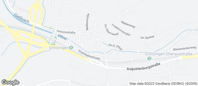 Karte mit Standort von Bäckerei Nussbaumer - Filiale Grötzingen