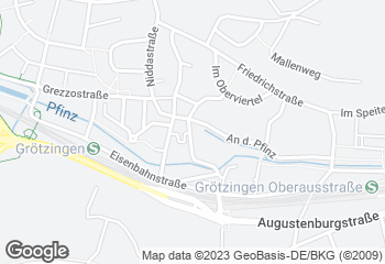 Karte mit Standort von Bäckerei Nussbaumer - Filiale Grötzingen