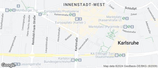 Karte mit Standort von Badische Backstub' F. u. E.Weber GmbH