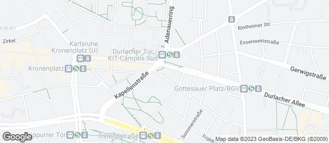 Karte mit Standort von Bäckerei und Konditorei Visel am Durlacher Tor