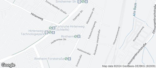 Karte mit Standort von * HATZ * der Bäcker * das Brot * die Leidenschaft * in Rintheim