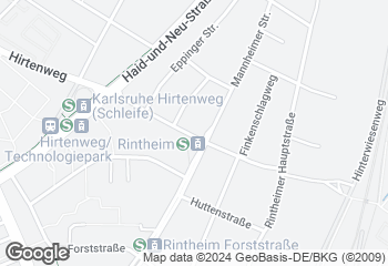Karte mit Standort von * HATZ * der Bäcker * das Brot * die Leidenschaft * in Rintheim
