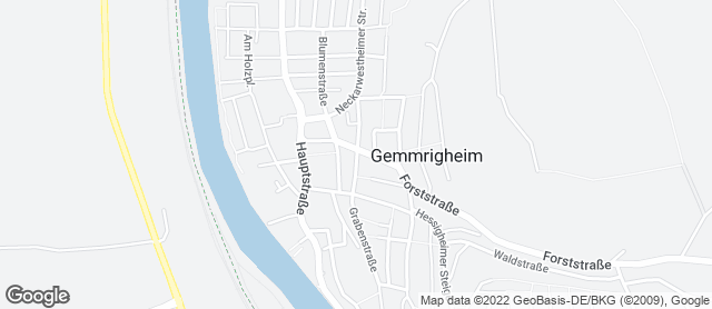 Karte mit Standort von Bäckerei Konditorei Nestel - Gemmrigheim