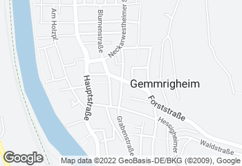 Karte mit Standort von Bäckerei Konditorei Nestel - Gemmrigheim