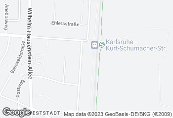 Karte mit Standort von Badische Backstub' F. u. E.Weber GmbH