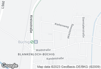 Karte mit Standort von Bäckerei Nussbaumer - Filiale Büchig