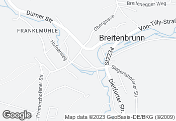 Karte mit Standort von Bäckerei Düring, Inh. Gertraud Straubmeier e. K.
