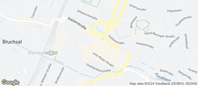 Karte mit Standort von Bäckerei Rutz in Bruchsal