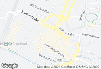 Karte mit Standort von Bäckerei Rutz in Bruchsal