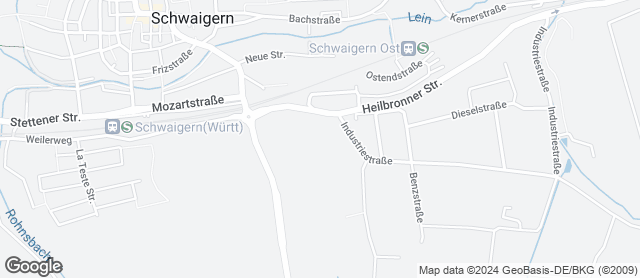 Karte mit Standort von Holzofenbäckerei Mitterer - Filiale im Kaufland Schwaigern