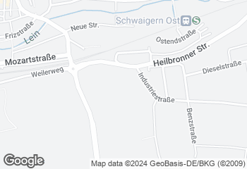 Karte mit Standort von Holzofenbäckerei Mitterer - Filiale im Kaufland Schwaigern