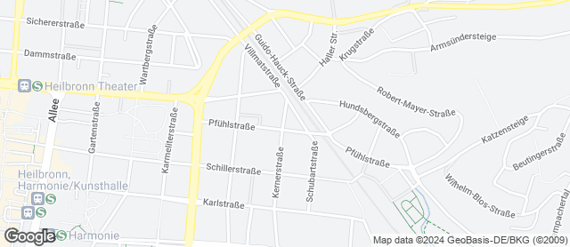 Karte mit Standort von Bäckerei Härdtner - Filiale Kernerstraße