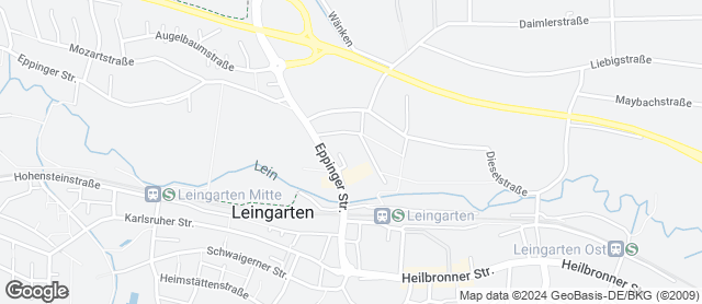 Karte mit Standort von Bäckerei Härdtner - Filiale Leingarten