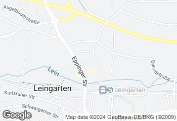 Karte mit Standort von Bäckerei Härdtner - Filiale Leingarten