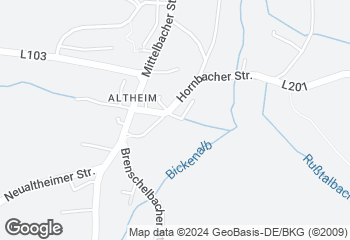 Karte mit Standort von Bäckerei Lenert Altheim