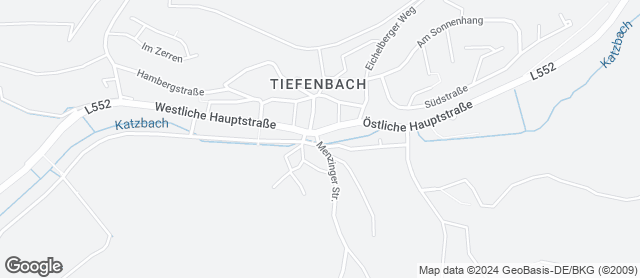 Karte mit Standort von Bäckerei Deusch   Tiefenbach