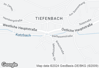 Karte mit Standort von Bäckerei Deusch   Tiefenbach