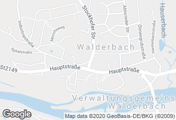 Karte mit Standort von Bäckerei Weingärtner