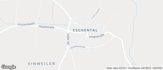 Karte mit Standort von Bäckerei Eschenweck Gmbh