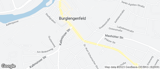 Karte mit Standort von Bäckerei Konditorei Kosler