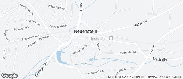 Karte mit Standort von Mühlenbäckerei Pfisterer & Oettinger GmbH
