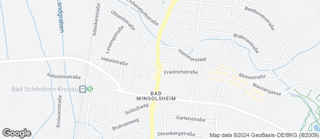 Karte mit Standort von Bad Schönborn