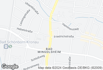 Karte mit Standort von Bad Schönborn