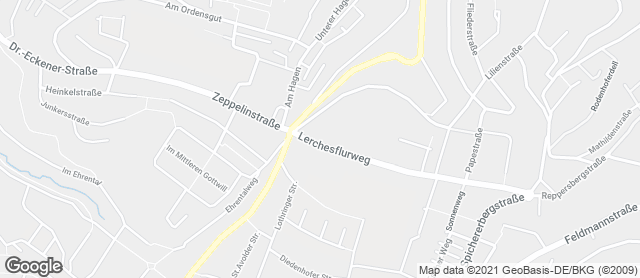 Karte mit Standort von Bäcker Mischo Lerchesflurweg