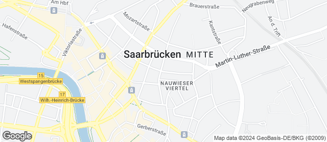 Karte mit Standort von Bäckerei  Sander