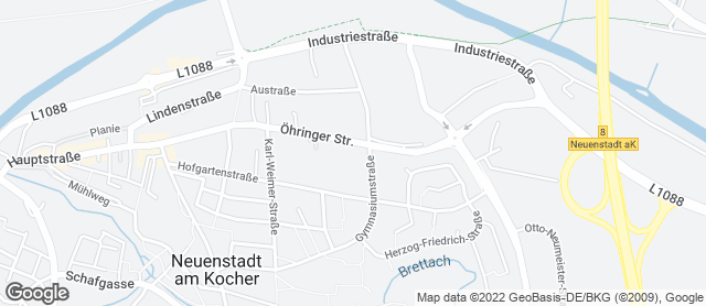Karte mit Standort von Bäckercafe Denzer