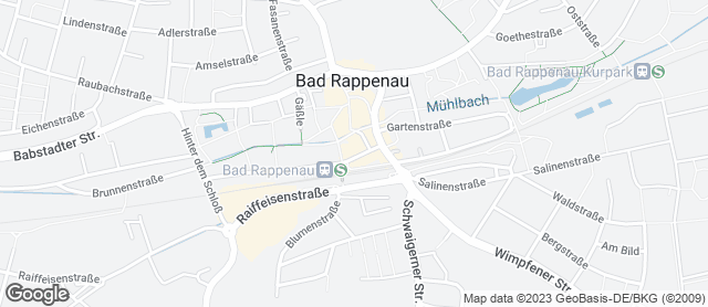 Karte mit Standort von Bäckerei Härdtner - Café Bad Rappenau
