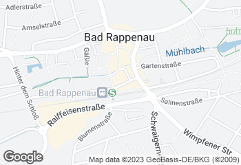 Karte mit Standort von Bäckerei Härdtner - Café Bad Rappenau