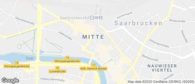 Karte mit Standort von Biebelhausener Mühle GmbH & Co. KG  Hauptbahnhof