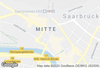 Karte mit Standort von Biebelhausener Mühle GmbH & Co. KG  Hauptbahnhof