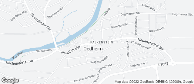 Karte mit Standort von Bäckerei Denzer GmbH