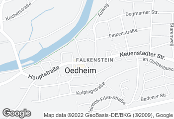 Karte mit Standort von Bäckerei Denzer GmbH