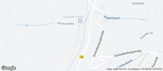 Karte mit Standort von Baeckerei Schaefer Filiale Rewe Saarbrücken-Scheidt