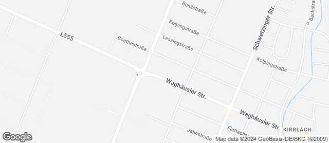 Karte mit Standort von Bäckerei Rutz im Rewe-Markt in Kirrlach