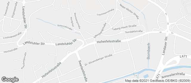Karte mit Standort von Knauber Filiale Hofenfels