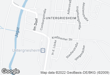 Karte mit Standort von Bäckerei Hirth