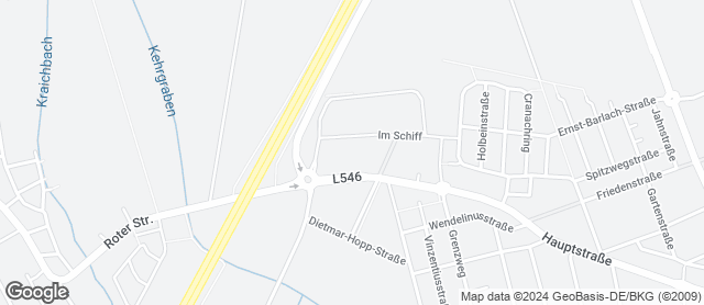Karte mit Standort von Bäckerei Rutz im Rewe-Markt in St. Leon-Rot