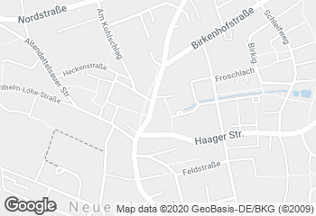 Karte mit Standort von Bäckerei Hammon
