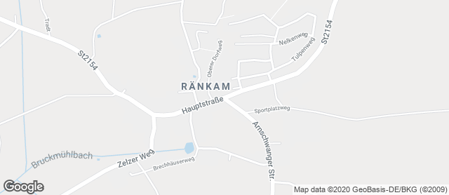 Karte mit Standort von Bäckerei Wanninger