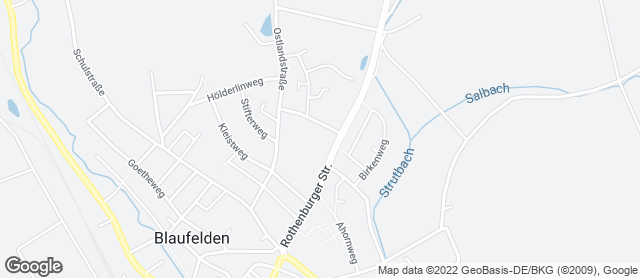 Karte mit Standort von Mühlenbäckerei Pfisterer & Oettinger GmbH
