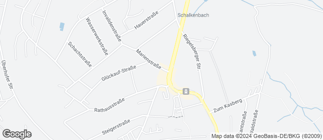 Karte mit Standort von Mühlenbäckerei Bost GmbH  Filiale Riegelsberg